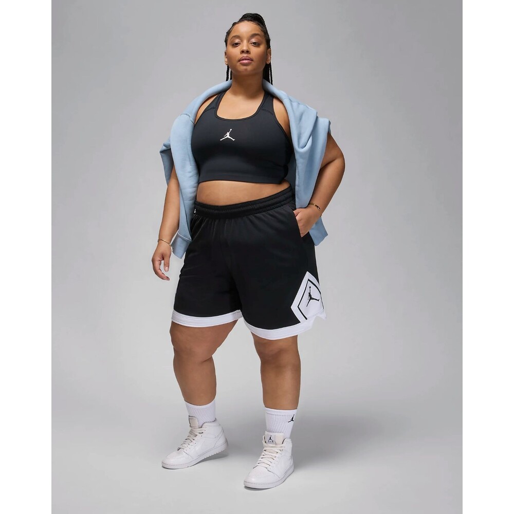 Nike Women's Size 1X Jordan Sport 6" Inseam Diamond Sport Shorts Black/White NWT